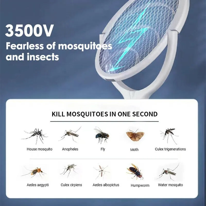 5-in-1 Fast Charging Bug Zapper Racket