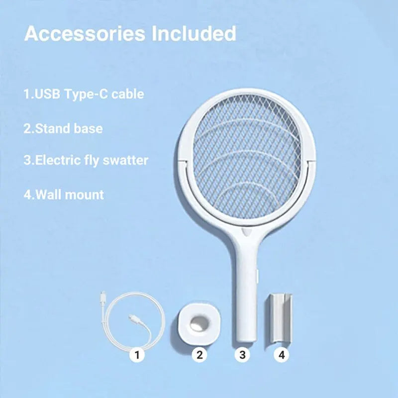 5-in-1 Fast Charging Bug Zapper Racket