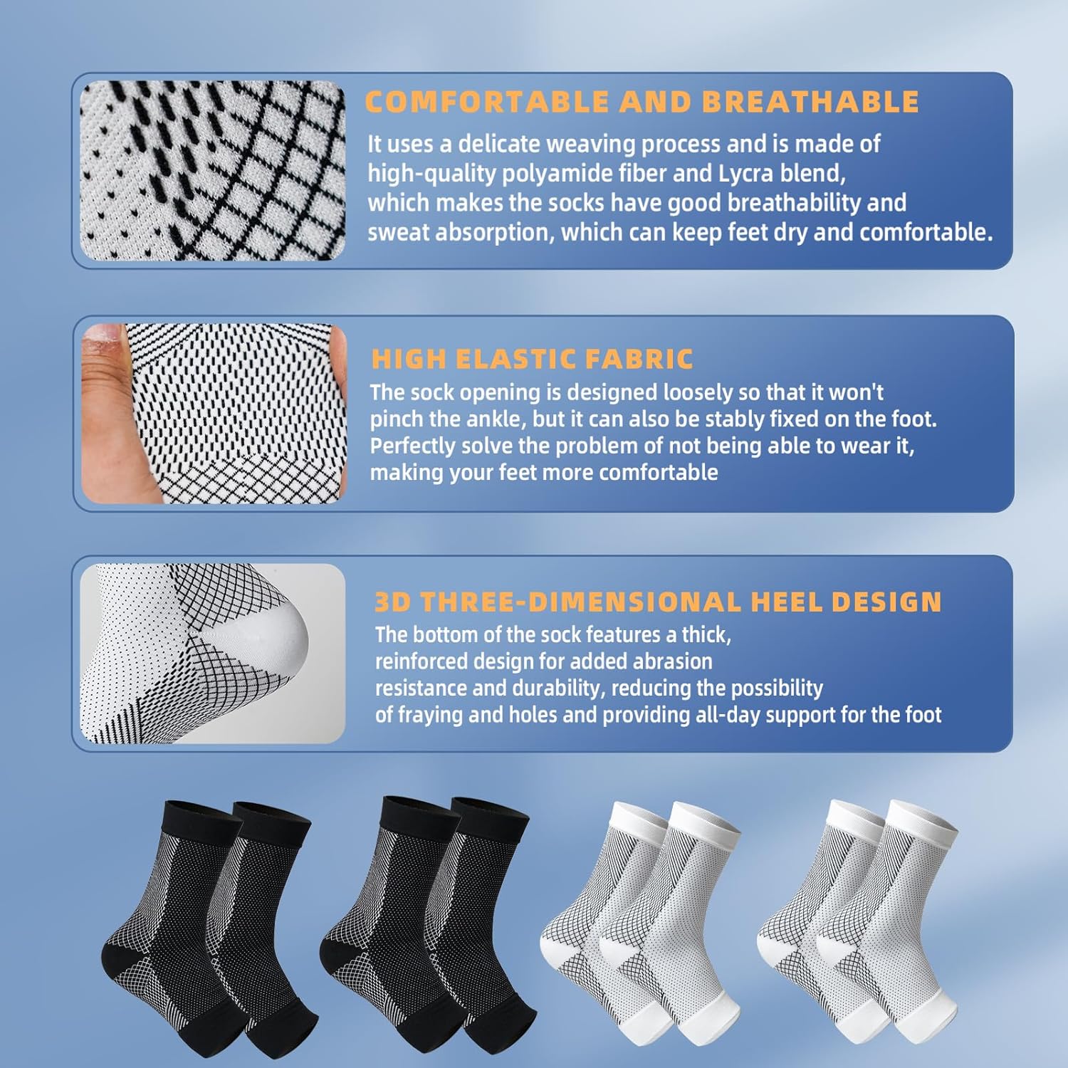 4 Pairs of Premium Therapy Socks