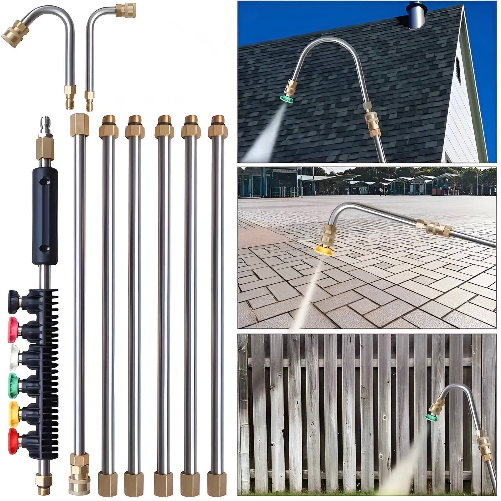 4000 PSI Telescoping High Pressure Power Washer Wand