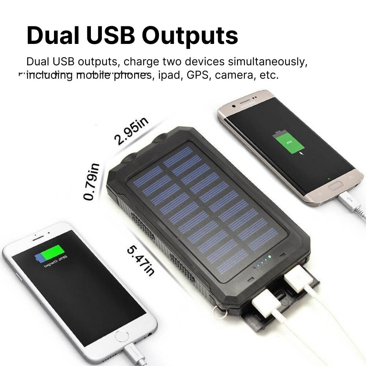 500000mAh Solar Charger Waterproof Power Bank