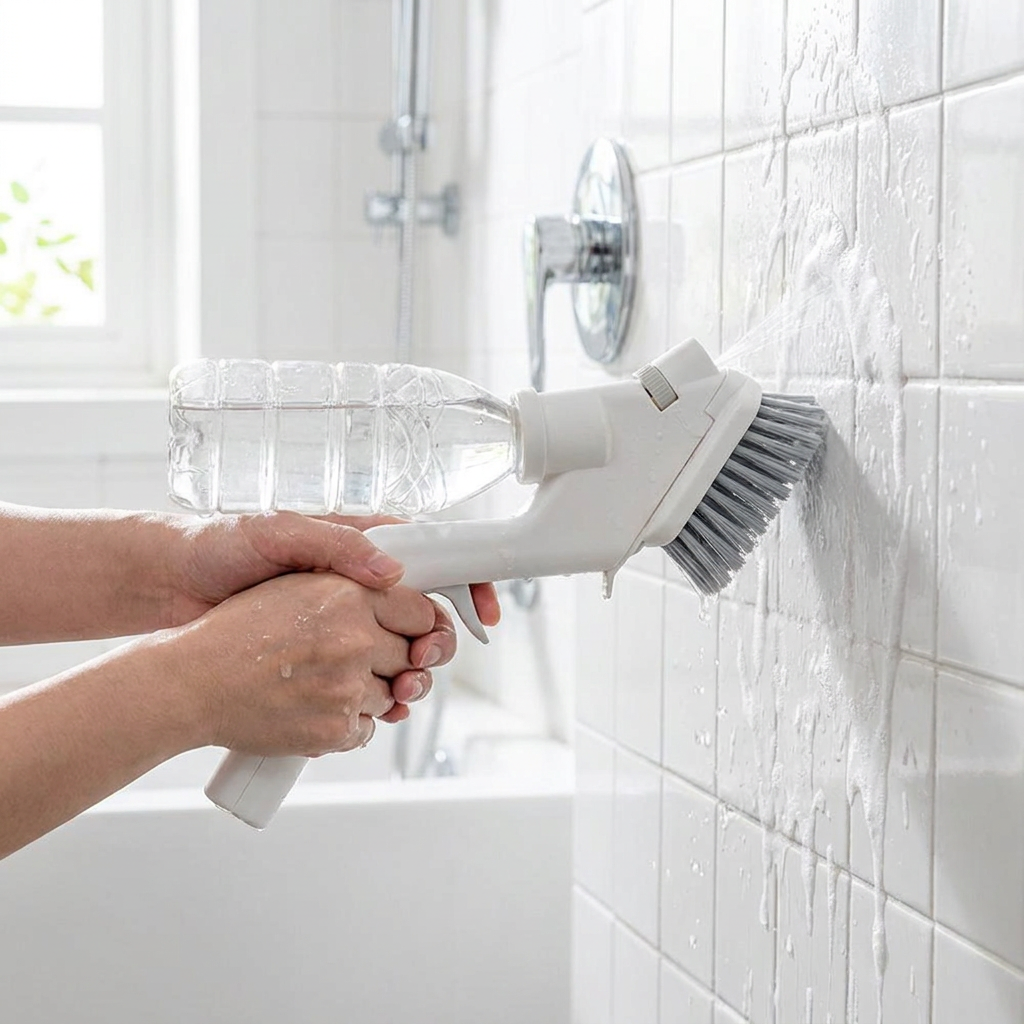 4-In-1 Bathroom Floor and Wall Cleaner Tool lifestyle photo