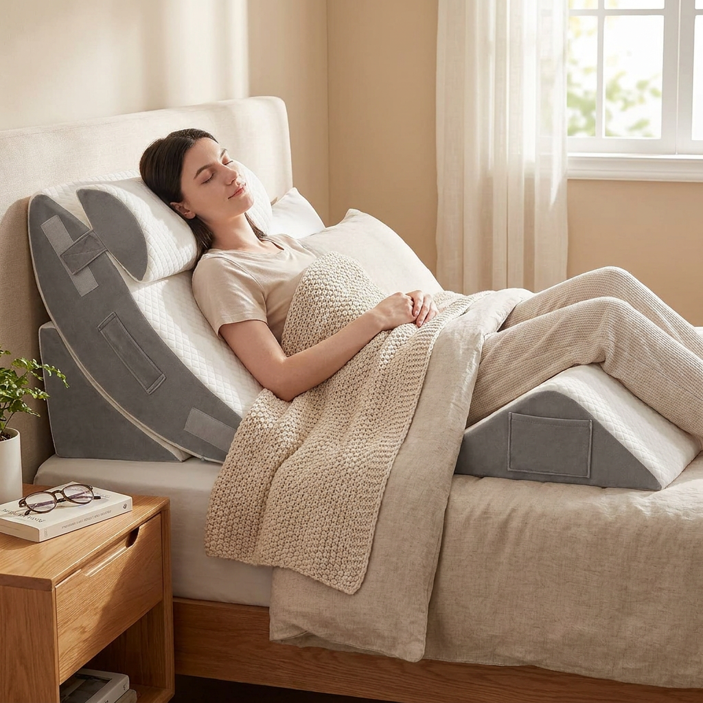 4Pcs Orthopedic Bed Wedge Pillow Set lifestyle photo