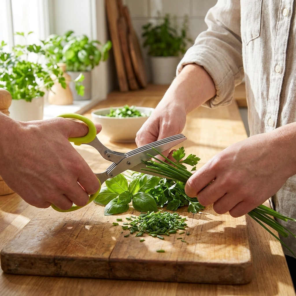 5 Blade Kitchen Salad Scissors lifestyle photo