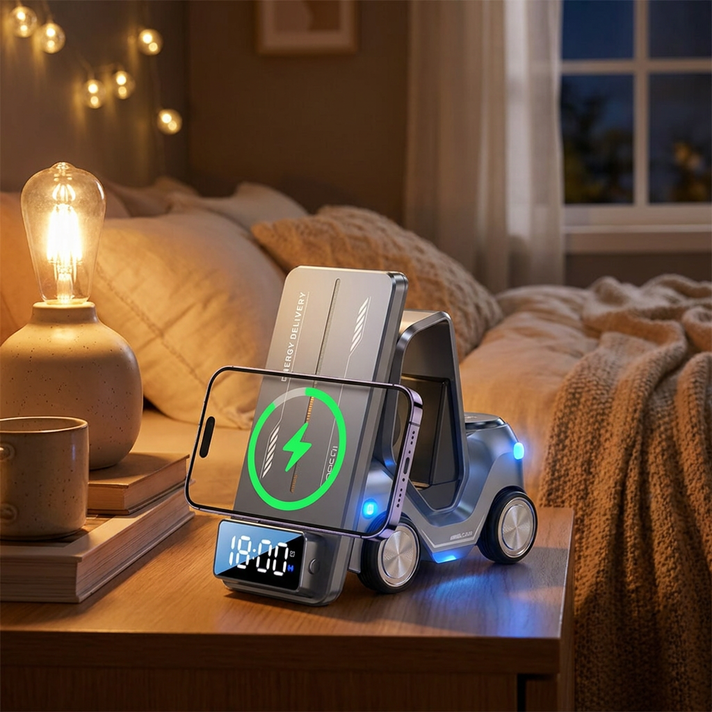 5-in-1 Forklift Design Wireless Charger lifestyle photo