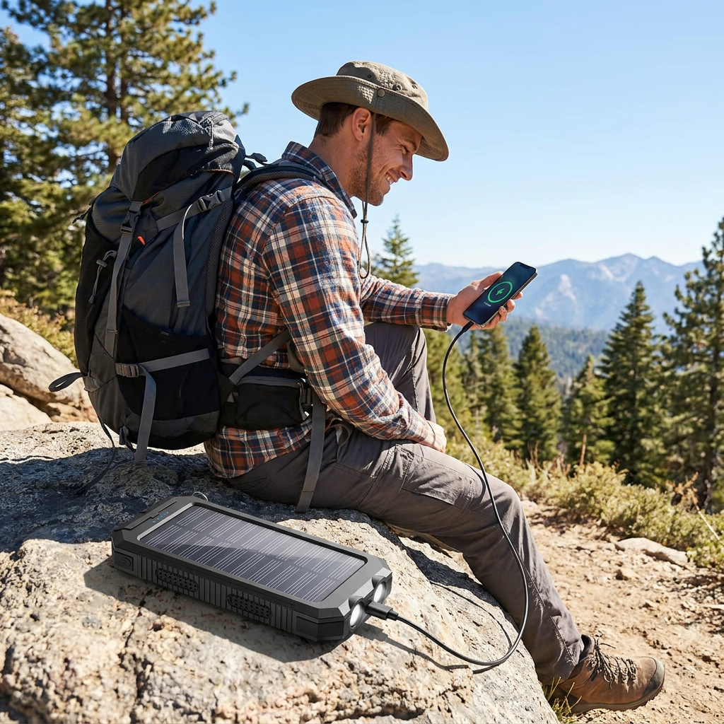 500000 MAH Solar Charger Waterproof Power Bank lifestyle photo