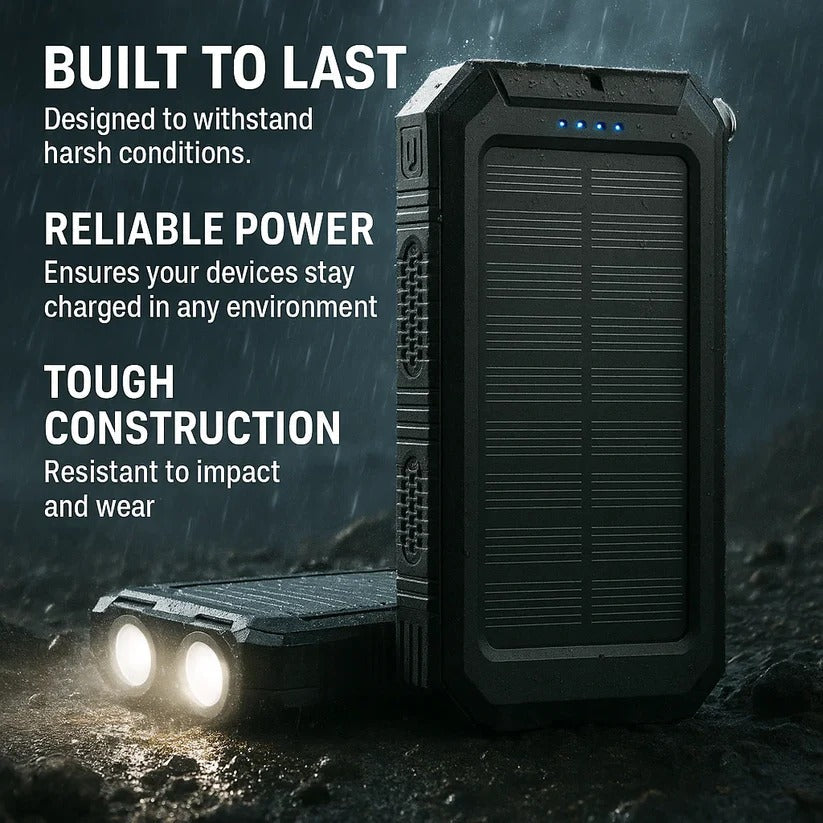 500000mAh Solar Charger Waterproof Power Bank