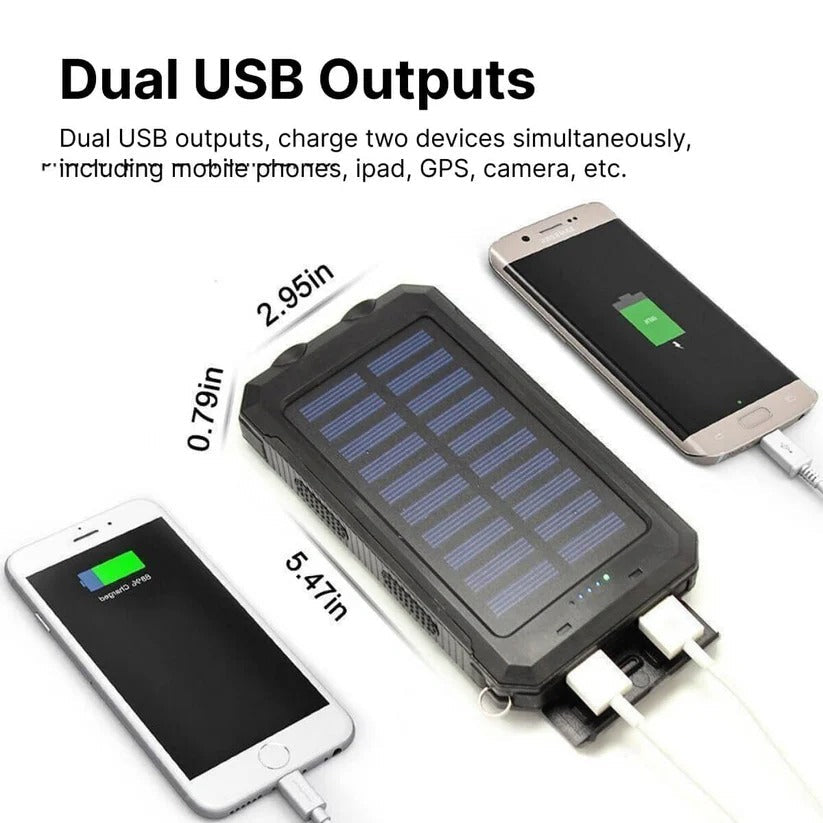 500000mAh Solar Charger Waterproof Power Bank