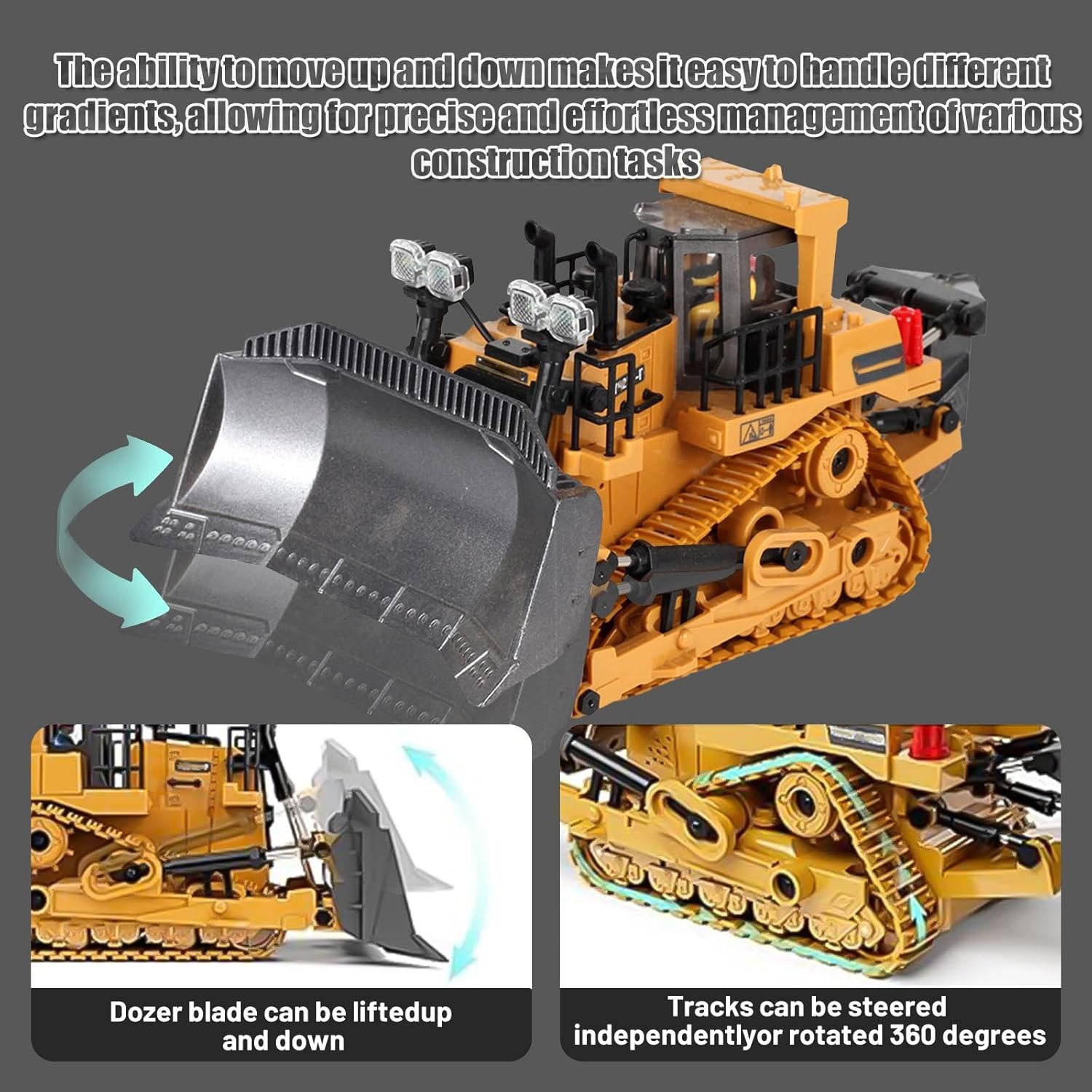 4WD Remote Control Excavator Bulldozer Dump Truck