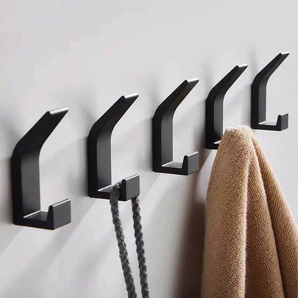 5-Pack Self-Adhesive Wall Hooks for Coats